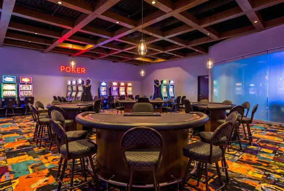 Empty live tables on the Rivers Casino floor